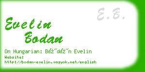 evelin bodan business card